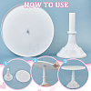 3Pcs 3 Sizes Round Iron Cupcake Riser Holder ODIS-WH0030-302-3