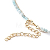 Faceted Natural Amazonite Tiered Necklaces NJEW-F212-06E-2