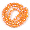 Opaque Solid Color Electroplate Glass Beads Strands LS-EGLA-A039-P4mm-B04-2