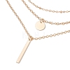 Alloy 3 Layer Necklaces for Women WG9523E-08-2
