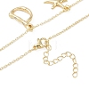 Bohemian Summer Beach Style 18K Gold Plated Shell Shape Initial Pendant Necklaces IL8059-4-3