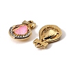 UV Plating Alloy Glass Pendants FIND-K032-12G-2