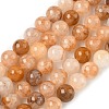 Natural Yellow Hematoid Quartz/Golden Healer Quartz Beads Strands G-D334-A02-8mm-2