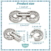 Brass Pave Clear Cubic Zirconia Fold Over Clasps FIND-WH0156-22P-2