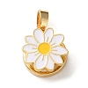 Rotatable Brass Enamel Pendants X-KK-P320-04A-G-1