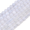 Natural Blue Chalcedony Beads Strands G-K310-C12-8mm-2