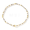 Bohemian Glass Seed Beads & Brass Stretch Bracelets for Women TI8364-4-1