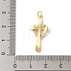 Rack Plating Brass & Clear Cubic Zirconia Pendants KK-L216-055G-3