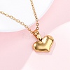 Heart 304 Stainless Steel Pendant Necklaces NJEW-H059-17G-1