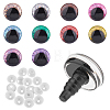 SUPERFINDINGS 40 Sets 10 Colors Plastic Doll Craft Eyes DIY-FH0006-70-1