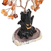 Halloween Theme Natural Carnelian Chips Tree of Life Decorations DJEW-B013-02C-3