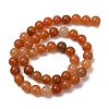 Natural Red Aventurine Bead Strands G-G735-39-8mm-8