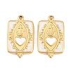 304 Stainless Steel Enamel Pendants STAS-G394-06G-01-1