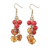 Synthetic Turquoise & Acrylic Dangle Earrings EJEW-JE06836-3