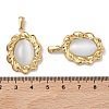 304 Stainless Steel Cat Eye Pendants STAS-L309-01G-3