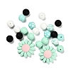 23Pcs Sunflower & Round Silicone Focal Beads SIL-L005-01E-2