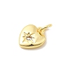 Brass Micro Pave Cubic Zirconia Charms KK-C139-25D-G-2