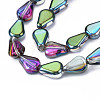 Electroplate Glass Beads Strands EGLA-N008-006-3