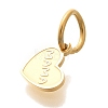 Mother's Day PVD Vacuum Plating 304 Stainless Steel Charms STAS-U035-10G-2