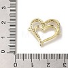 Rack Plating Brass Micro Pave Clear Cubic Zirconia Double Heart Links Connector Charms X-KK-K373-11B-G-3