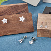 40Pcs 5 Size Crystal Rhinestone Tiny Star Stud Earrings EJEW-TA0001-13-6