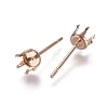 304 Stainless Steel Stud Earring Findings STAS-E484-62E-RG-1