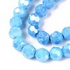 Anti-Tarnish Electroplate Glass Beads Strands EGLA-T021-8mm-15-15-3