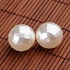 Faceted Round Acrylic Imitation Pearl Beads OACR-O002-3478-2