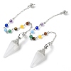 Natural Quartz Crystal Hexagonal Pointed Dowsing Pendulums G-P552-05P-02-1