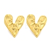 Heart Ion Plating(IP) 304 Stainless Steel Stud Earrings EJEW-H013-34G-1