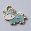 Alloy Enamel Pendants ENAM-WH0065-20KCG-04-1