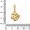 Brass Micro Pave Cubic Zirconia Locket Pendants KK-H267-027G-01-3