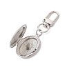 Oval Brass Locket Pendants Decorations KK-CJ2A51-P-3