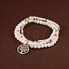 Bohemian Plastic & Glass Beads Multi-strand Stretch Bracelets WG97FA6-01-2