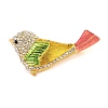 Bird Zinc Alloy Rhinestone Pins JEWB-S027-03G-A-1