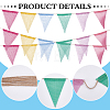 8Pcs Cloth Triangle Flag Banner AJEW-WR0003-48-3