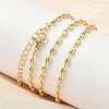 2.5MM Brass Rice Ball Chain Necklaces NJEW-P339-04G-1