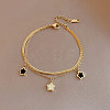 Star Stainless Steel with Natural Shell Double Layer Pendant Necklaces & Charm Bracelets Sets WGBAFA5-03-4