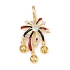 Brass Micro Pave Cubic Zirconia Pendants Bails KK-H524-01G-01-1