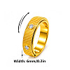 304 Stainless Steel Crystal Rhinestone Rotating Finger Rings WGE33BA-01-2