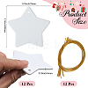 12Pcs Porcelain Heat Transfer Sublimation Blank Pendant Decorations AJEW-SP0002-19B-2