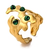 Irregular Synthetic Malachite Finger Rings RJEW-Q822-13G-01-1