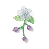 Glass Beaded Pendants PALLOY-MZ01156-02-1
