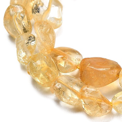 Natural Citrine(Heated) Beads Strands G-G337-B02-8x10mm-1