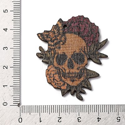Single Face Printed Wood Pendants WOOD-B009-01E-1