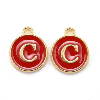 Golden Plated Alloy Enamel Charms LS-ENAM-S118-03C-1