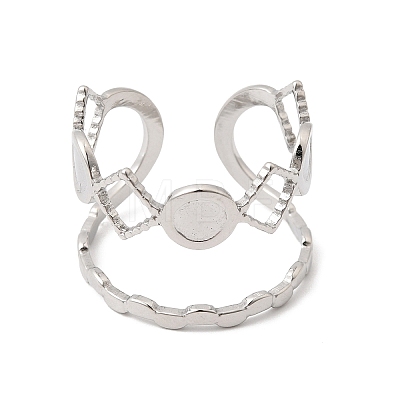 304 Stainless Steel Ring Components RJEW-P188-01C-P-1