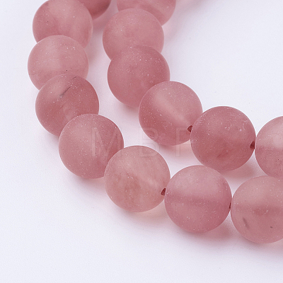 Watermelon Stone Glass Bead Strands G-G735-44F-10mm-1