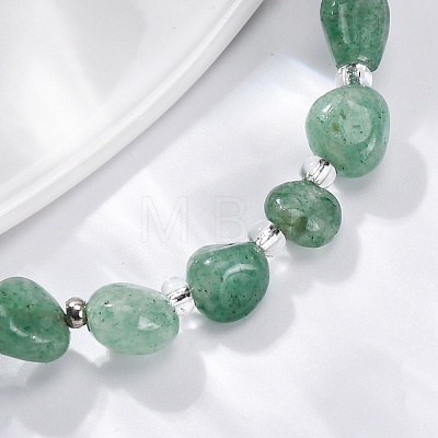 Natural Green Aventurine Beaded Bracelets for Women G-P563-07P-23-1