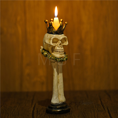 Halloween Theme Resin Candle Holders HAWE-PW0001-265-1